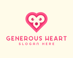 Heart Animal Face logo design