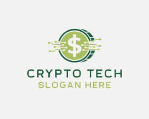 Crypto Fintech Coin logo design