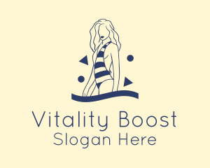 Beauty Woman Swimsuit Logo