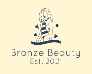 Beauty Woman Swimsuit logo design