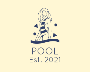 Female - Beauty Woman Swimsuit logo design