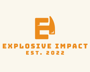 Hammer Letter E logo design