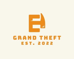 Auto Shop - Hammer Letter E logo design