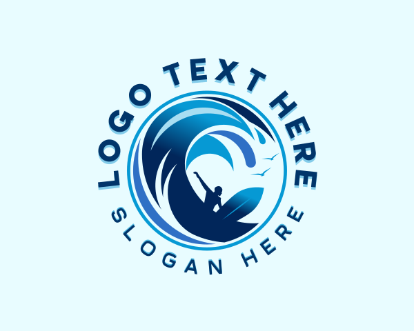 Tide - Surfing Ocean Waves logo design
