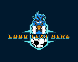 Streamer - Soccer Varsity Rooster logo design