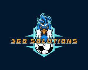 Soccer Varsity Rooster logo design