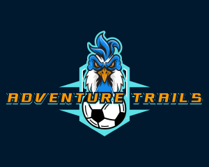 Soccer Varsity Rooster logo design