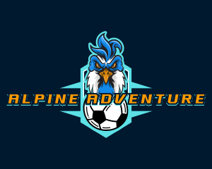 Soccer Varsity Rooster logo design