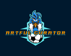 Soccer Varsity Rooster logo design