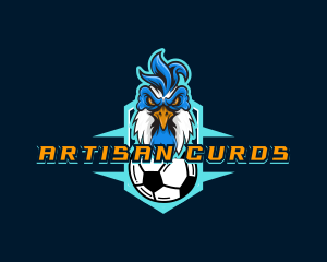 Soccer Varsity Rooster logo design