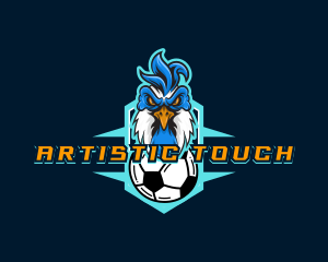 Soccer Varsity Rooster logo design