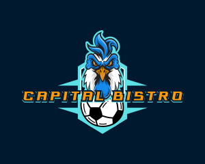 Soccer Varsity Rooster logo design