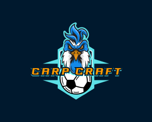 Soccer Varsity Rooster logo design