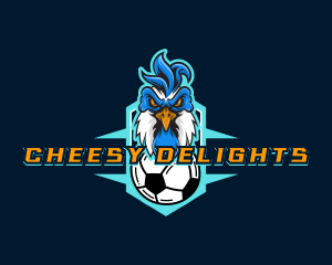 Soccer Varsity Rooster logo design