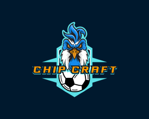 Soccer Varsity Rooster logo design