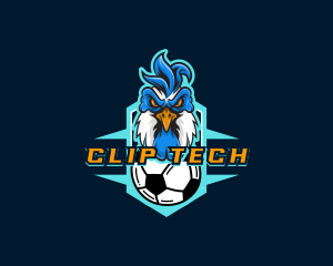 Soccer Varsity Rooster logo design