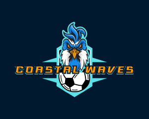 Soccer Varsity Rooster logo design