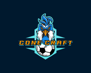 Soccer Varsity Rooster logo design