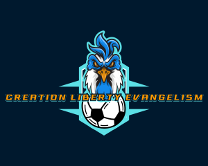 Soccer Varsity Rooster logo design