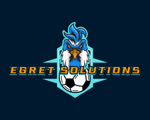 Soccer Varsity Rooster logo design