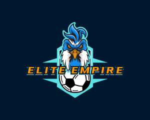 Soccer Varsity Rooster logo design