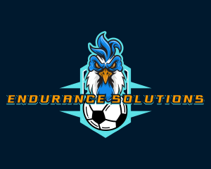 Soccer Varsity Rooster logo design