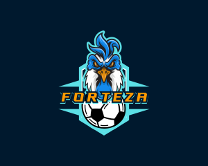 Soccer Varsity Rooster logo design