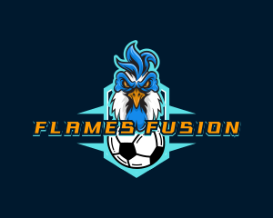 Soccer Varsity Rooster logo design