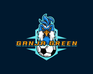 Soccer Varsity Rooster logo design