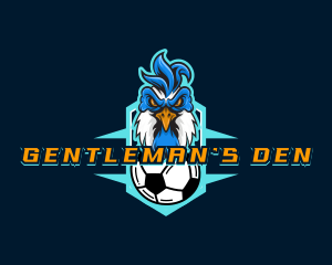 Soccer Varsity Rooster logo design