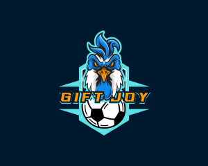 Soccer Varsity Rooster logo design