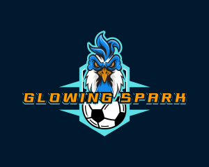 Soccer Varsity Rooster logo design