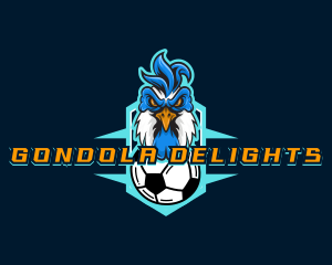 Soccer Varsity Rooster logo design