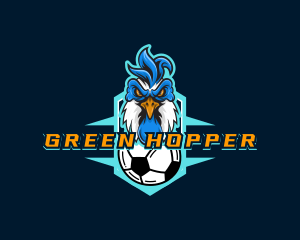 Soccer Varsity Rooster logo design