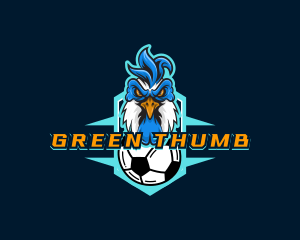 Soccer Varsity Rooster logo design