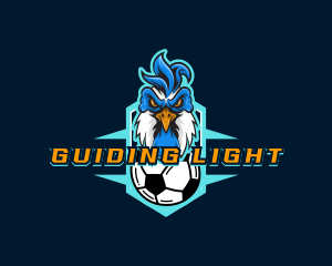 Soccer Varsity Rooster logo design