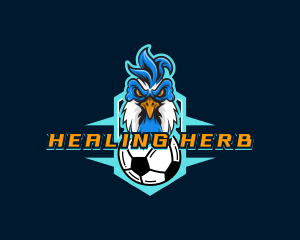 Soccer Varsity Rooster logo design