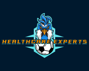 Soccer Varsity Rooster logo design