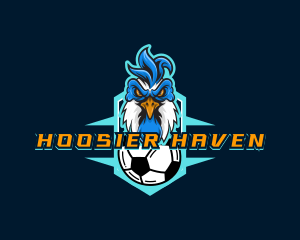 Soccer Varsity Rooster logo design