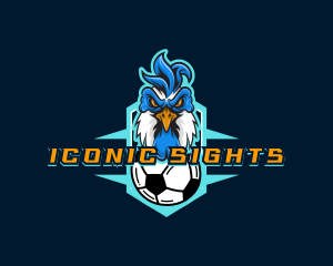 Soccer Varsity Rooster logo design