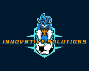 Soccer Varsity Rooster logo design