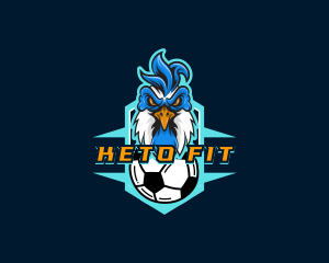 Soccer Varsity Rooster logo design