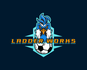 Soccer Varsity Rooster logo design