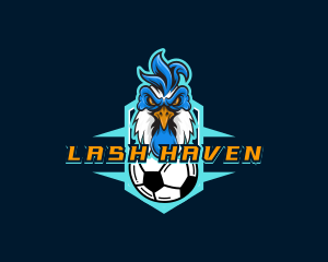 Soccer Varsity Rooster logo design