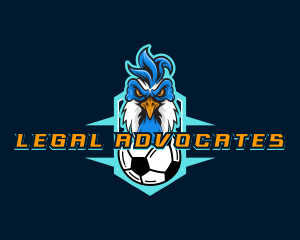 Soccer Varsity Rooster logo design