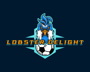 Soccer Varsity Rooster logo design