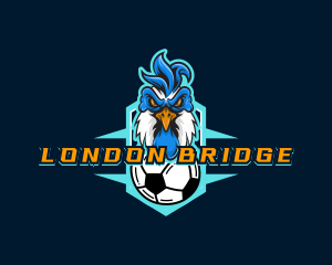 Soccer Varsity Rooster logo design