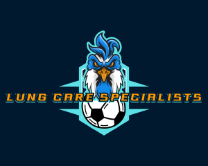 Soccer Varsity Rooster logo design