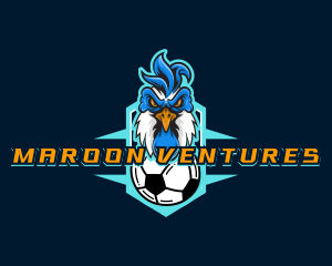 Soccer Varsity Rooster logo design