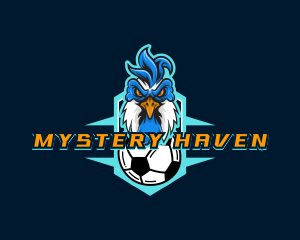 Soccer Varsity Rooster logo design